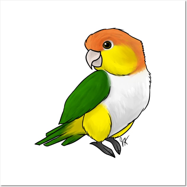 Bird - Caique - Black Legged Wall Art by Jen's Dogs Custom Gifts and Designs